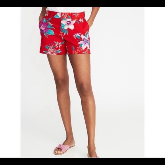 Old Navy Tropical Floral Print Everyday Short 2 new magnum pi tom selleck - Picture 1 of 5